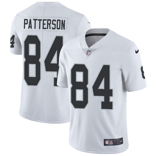 Nike Raiders #84 Cordarrelle Patterson White Men's Stitched NFL Vapor Untouchable Limited Jersey - Click Image to Close